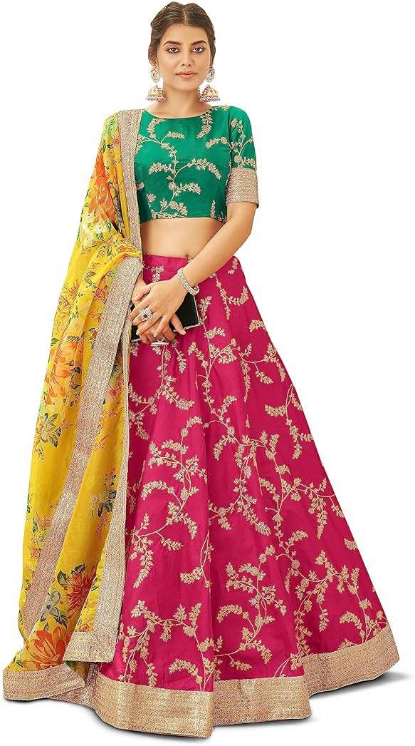 QLUVA Lehenga Choli for Women Indian Style Party wear Dresses Diwali-Navratri Special Lehenga for Women Cultural2 - Image 1