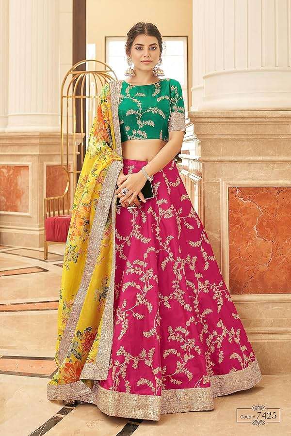 QLUVA Lehenga Choli for Women Indian Style Party wear Dresses Diwali-Navratri Special Lehenga for Women Cultural2 - Image 5