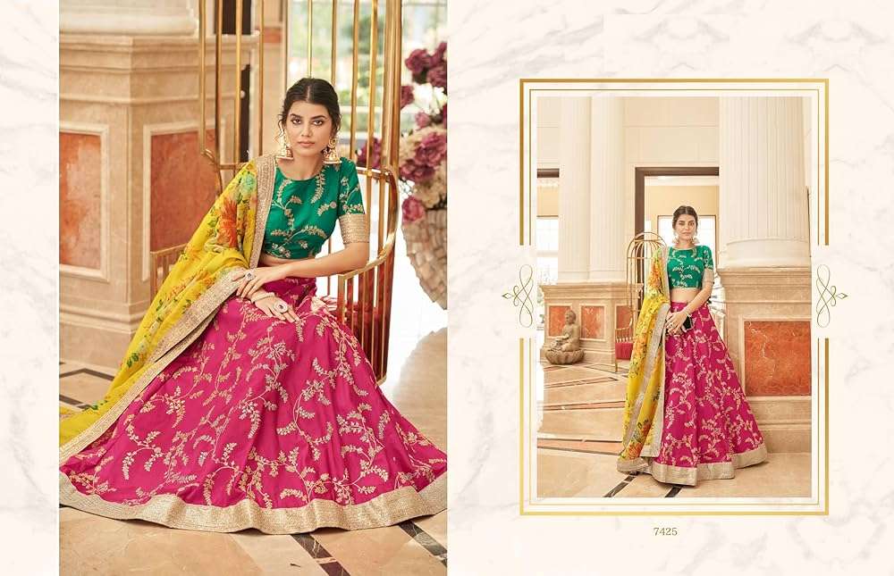 QLUVA Lehenga Choli for Women Indian Style Party wear Dresses Diwali-Navratri Special Lehenga for Women Cultural2 - Image 6