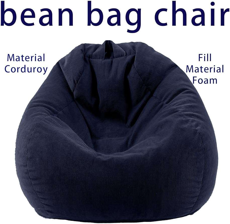 Gurxien Bean Bag Chairs for Kids Chair Round Sofa Memory Foam Filling Reading Gaming Sofa for Living Room Bedroom - Image 5