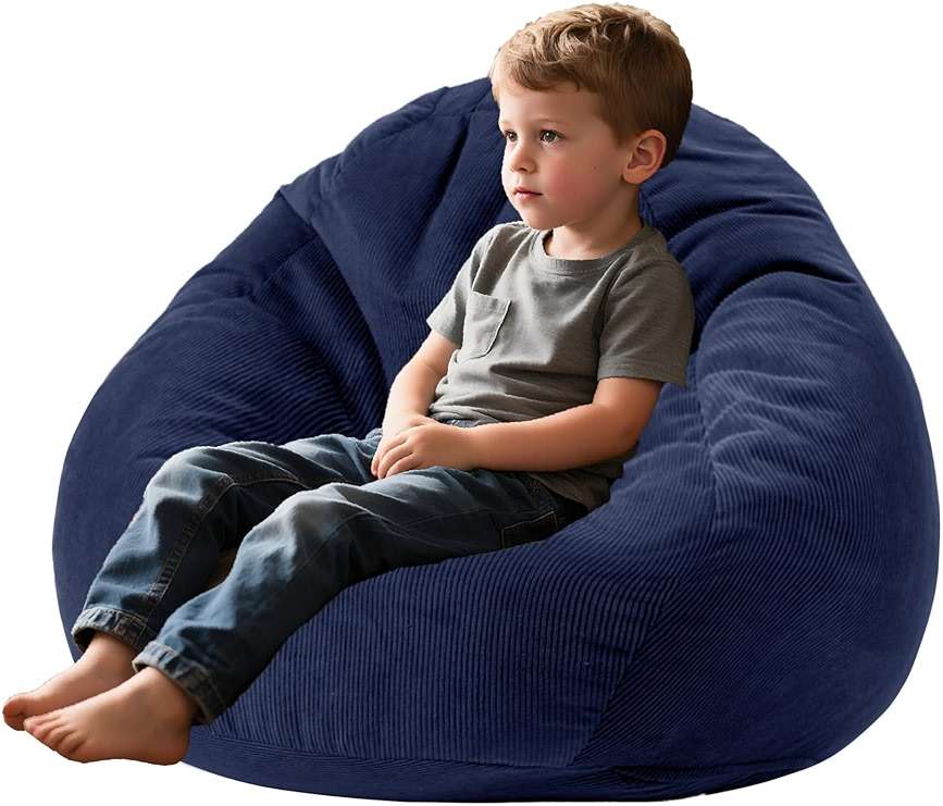 Gurxien Bean Bag Chairs for Kids Chair Round Sofa Memory Foam Filling Reading Gaming Sofa for Living Room Bedroom - Image 8