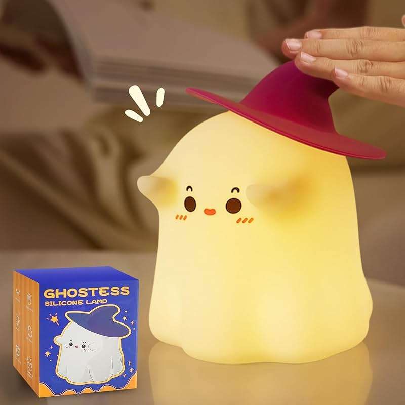 Eelexa Halloween Ghost Night Lights for Kids: Cute Lamp Rechargeable Toddler Baby Night Light with Timer, Adjustable Brightness, Ideal Holiday Season Gift Choice Home Decor (Ghost LAMP) - Image 6