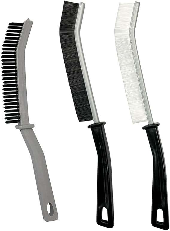 Crevice Cleaning Brush, Hard-Bristled Gap Scrub Brush, Toilet Gap Cleaning Brush Tool, for Scrub Small Spaces, Kitchen, Bathroom, Corner, Grout, Sink, Window Tracks, Hinges, 3pcs - Image 1
