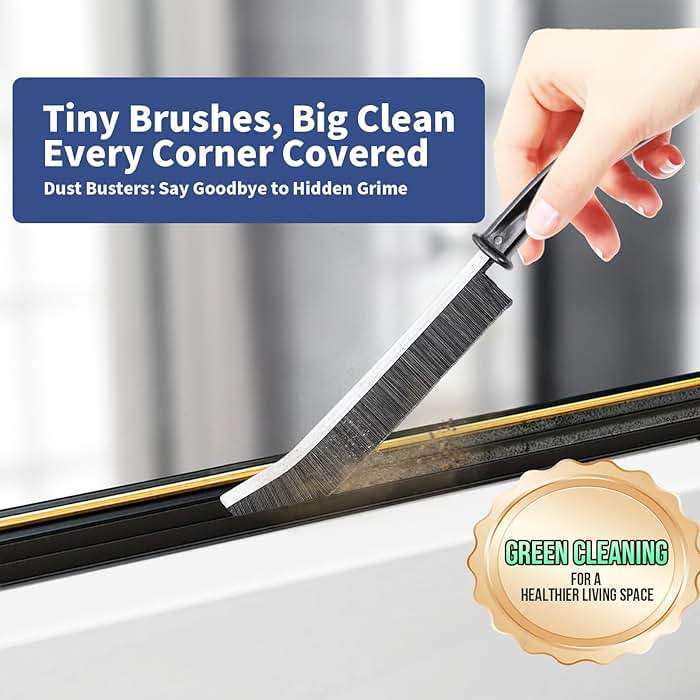 Crevice Cleaning Brush, Hard-Bristled Gap Scrub Brush, Toilet Gap Cleaning Brush Tool, for Scrub Small Spaces, Kitchen, Bathroom, Corner, Grout, Sink, Window Tracks, Hinges, 3pcs - Image 3