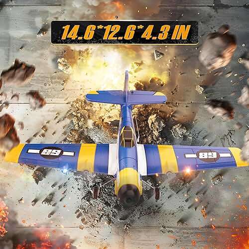 BEZGAR HQ089 RC Plane, Drones for Kids, 6-axis Gyro Remote Control Airplane, RC Helicopter, Easy Control for Beginners Toys with Colorful LED Navigation Lights - Image 8