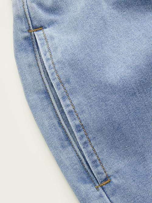 CIDER Drawstring Baggy Wide Leg Jeans for Women High Waisted Pull On Jeans Denim Pants with Pockets - Image 3