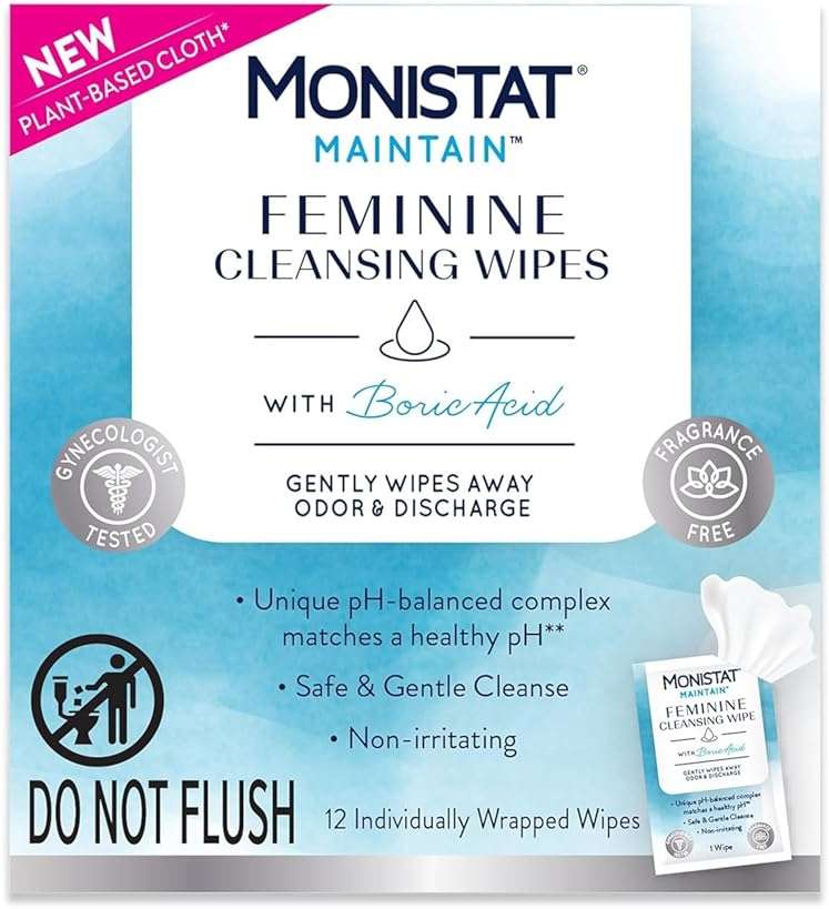 Monistat Boric Acid Feminine Cleanser, (1 Wash & 1 Cloth) (Variety Pack) - Image 3