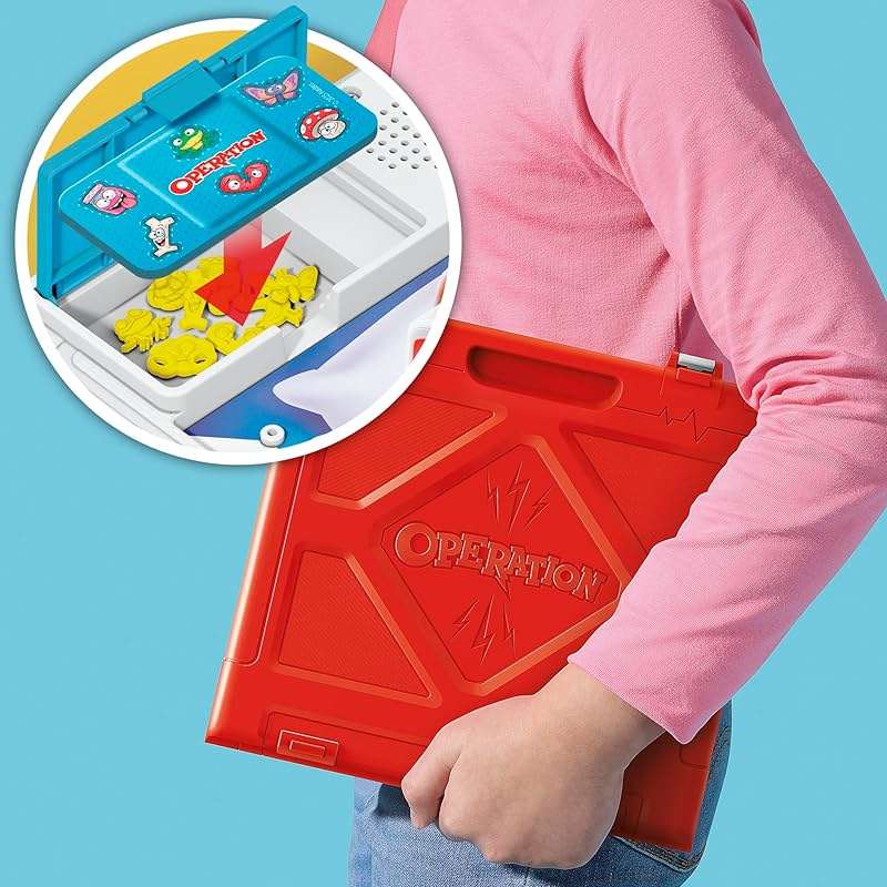 Operation Electronic Board Game with All-in-One Carrying Case | 2 Ways to Play | Ages 6+ | 1+ Players | 10 Mins. | Fun Kids Games - Image 3
