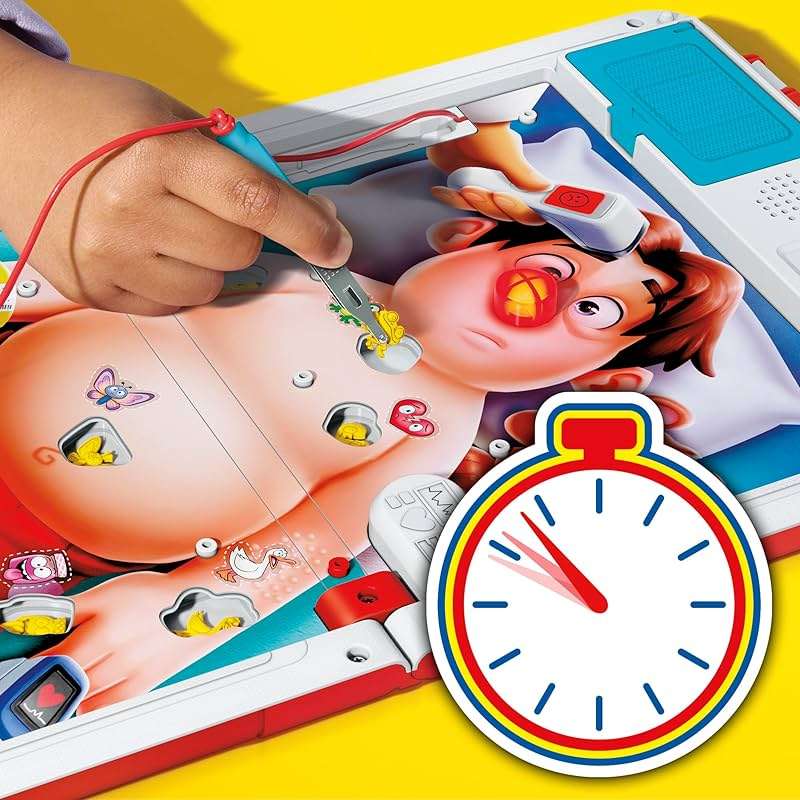 Operation Electronic Board Game with All-in-One Carrying Case | 2 Ways to Play | Ages 6+ | 1+ Players | 10 Mins. | Fun Kids Games - Image 7