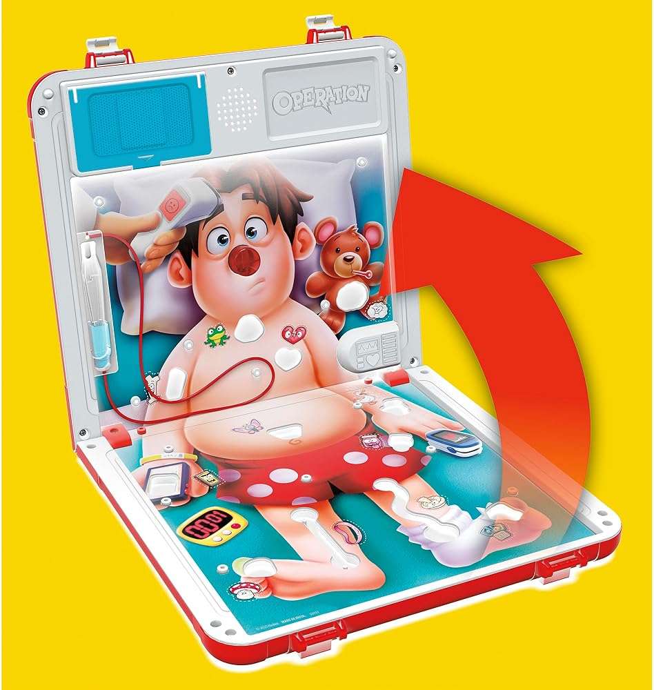 Operation Electronic Board Game with All-in-One Carrying Case | 2 Ways to Play | Ages 6+ | 1+ Players | 10 Mins. | Fun Kids Games - Image 8