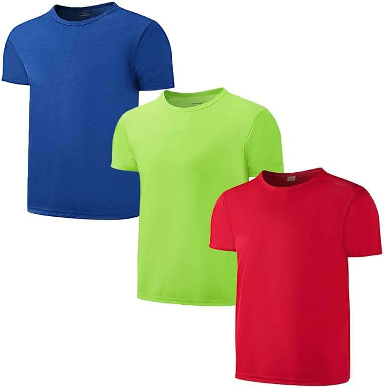 Shouldin 3-Pack Boys Mesh Athletic Shirts Youth Activewear Moisture Wicking Short Sleeve T-Shirts Age 4-15 Years - Image 1