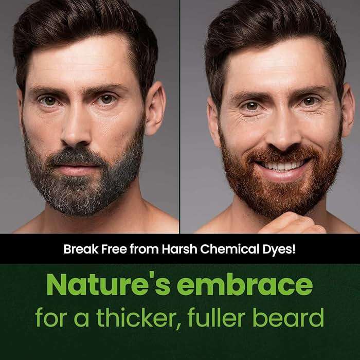 Herb For Men Mustache & Beard Dye (Deep Brown, 1 Pack), PPD-Free Ammonia-Free, Vegan with Natural Ingredients, Gentle for Sensitive Skin, No Skin Irritation - Image 2