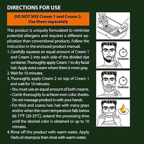 Herb For Men Mustache & Beard Dye (Deep Brown, 1 Pack), PPD-Free Ammonia-Free, Vegan with Natural Ingredients, Gentle for Sensitive Skin, No Skin Irritation - Image 7