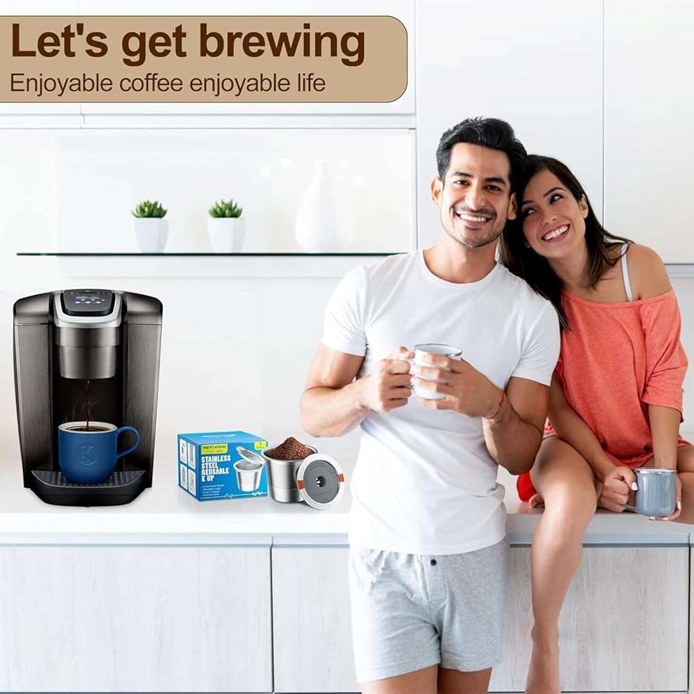 RETHONE Reusable K Cups for Keurig 1.0 & 2.0 - Stainless Steel Coffee Pods, Refillable Ground Coffee Pods(2 pack) - Image 2