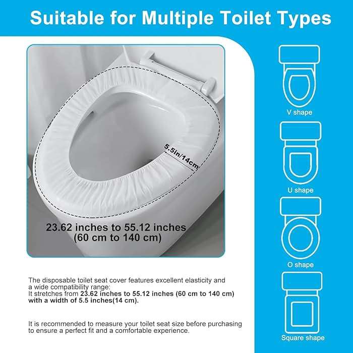 Krijuess 50 Pack Disposable Toilet Seat Cover Waterproof Non-Woven Fabric, Disposable Toilet Seat Covers for Travel, Disposable Seat Covers for Outing Hotel Hospital Public Toilet (Individual Package) - Image 3
