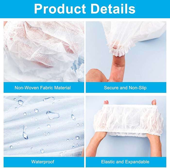 Krijuess 50 Pack Disposable Toilet Seat Cover Waterproof Non-Woven Fabric, Disposable Toilet Seat Covers for Travel, Disposable Seat Covers for Outing Hotel Hospital Public Toilet (Individual Package) - Image 4