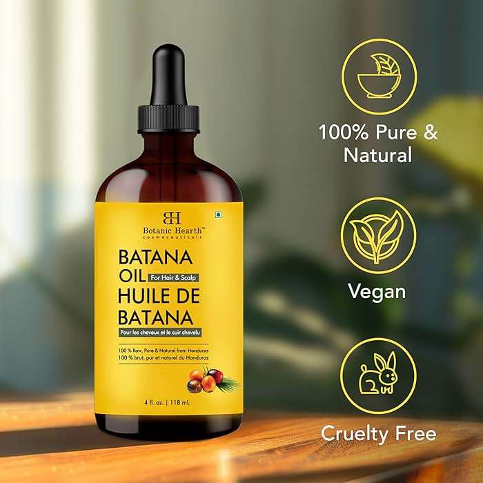 Botanic Hearth Batana Oil for Hair Growth & Hair Treatment Oils 4 Fl Oz | Dr Sebi Inspired, 100% Raw & Pure Batana Oil | Scalp & Hair Treatment for Thickness & Strength | All Hair Types - Image 6