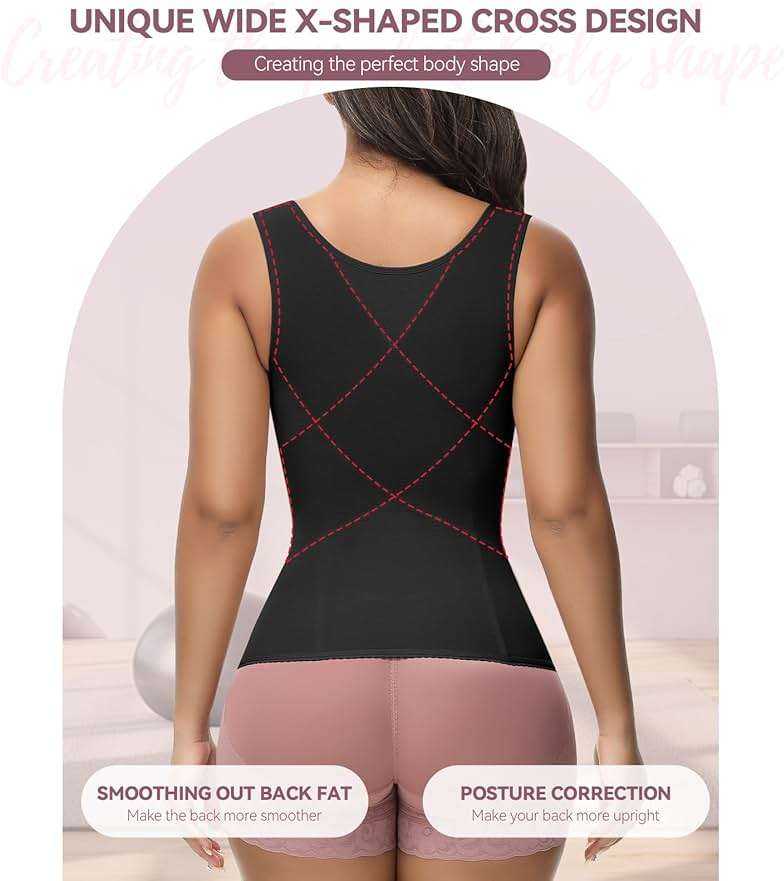 SHAPSHE Waist Trainer for Women Workout Corset Waist Cincher Shapewear Tummy Control Vest Body Shaper Invisible Girdle - Image 3