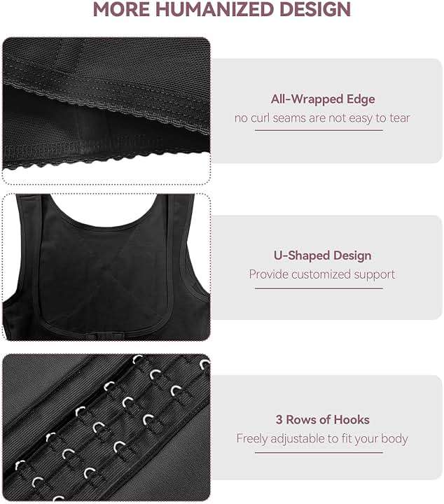 SHAPSHE Waist Trainer for Women Workout Corset Waist Cincher Shapewear Tummy Control Vest Body Shaper Invisible Girdle - Image 6