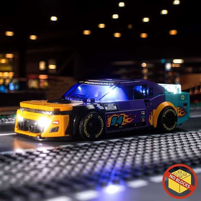 BrickBling LED Lights Compatible with Lego Speed Champions NASCAR Next Gen Chevrolet Camaro ZL1, Creative Light Kit Compatible with Lego 76935 (No Model) - Image 4