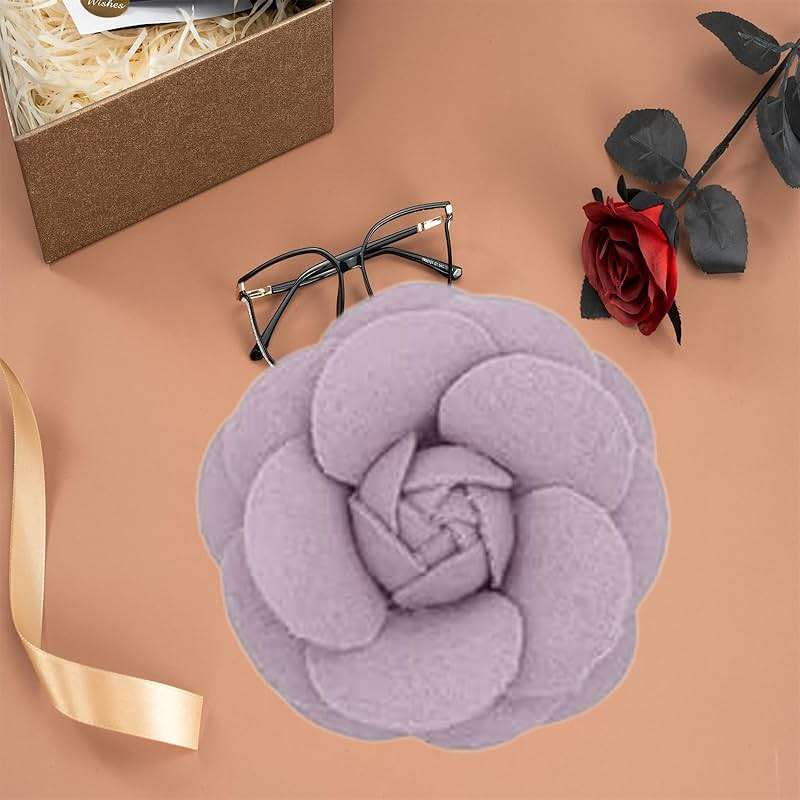 Camellia Hair Clip and Brooch Pin for Women Dainty Flower Broochs Lapel Pins Designer Inspired Camellia Peony Rose Brooches Flower DIY Clothing Shoes Hats Accessories Wedding Party Dance Banquet Dress Suit Ceremony Jewelry Accessories - Image 2