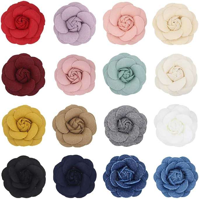 Camellia Hair Clip and Brooch Pin for Women Dainty Flower Broochs Lapel Pins Designer Inspired Camellia Peony Rose Brooches Flower DIY Clothing Shoes Hats Accessories Wedding Party Dance Banquet Dress Suit Ceremony Jewelry Accessories - Image 6