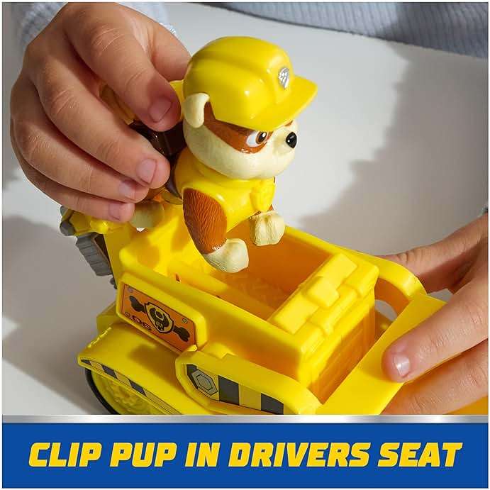 Paw Patrol, Rubble’s Bulldozer Toy Truck with Collectible Action Figure, Sustainably Minded Kids Toys for Boys & Girls Ages 3 and Up - Image 8