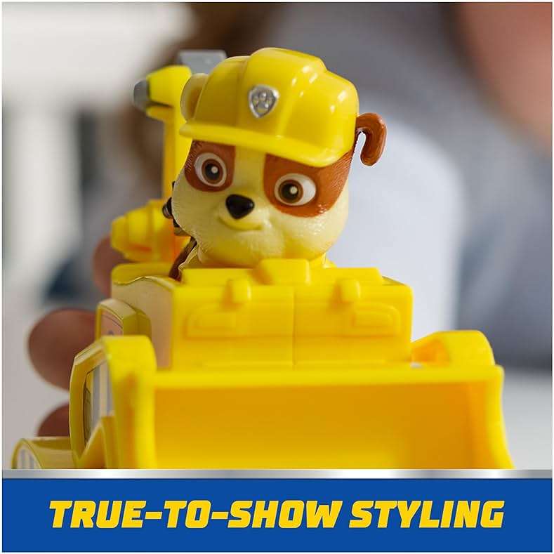 Paw Patrol, Rubble’s Bulldozer Toy Truck with Collectible Action Figure, Sustainably Minded Kids Toys for Boys & Girls Ages 3 and Up - Image 9