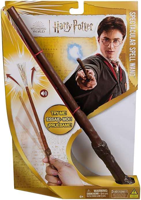 Wizarding World, Harry Potter 11-inch Spectacular Spell Magic Wand with Sparkle Visual Effect & Sounds, Kids Toys, Accessory for Costumes - Image 2