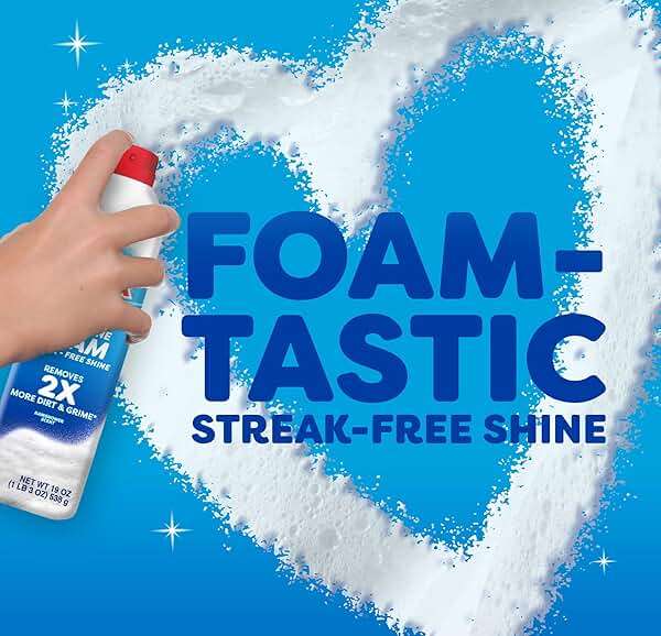 Windex Fast Shine Foam Glass Cleaner, No-Drip Windows, Doors, Mirrors & Countertops Aerosol Cleaning Spray, Streak-Free Shine, Removes Fingerprints, Dust, Dirt, Grime & More 19 oz (Pack of 1) - Image 4