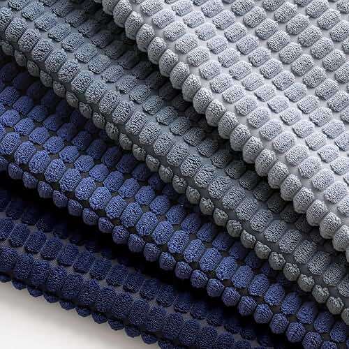 MIULEE Blue Decorative Pillow Covers 18x18 Inch Set of 4 Boho Western Farmhouse Home Decor Couch Throw Pillows Summer Coastal Corduroy Pillowcases Industrial for Sofa Living Room Bed - Image 4