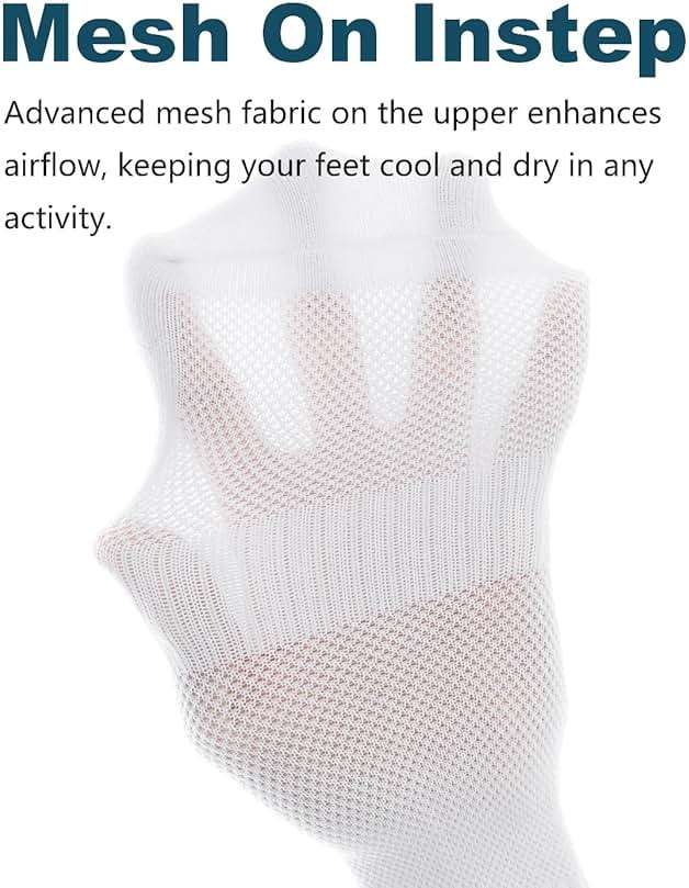 Rehelu Womens Ankle Socks Cotton Mini Crew Socks Cushioned Running Gym Workout Socks for Women 6 Pairs - Image 4