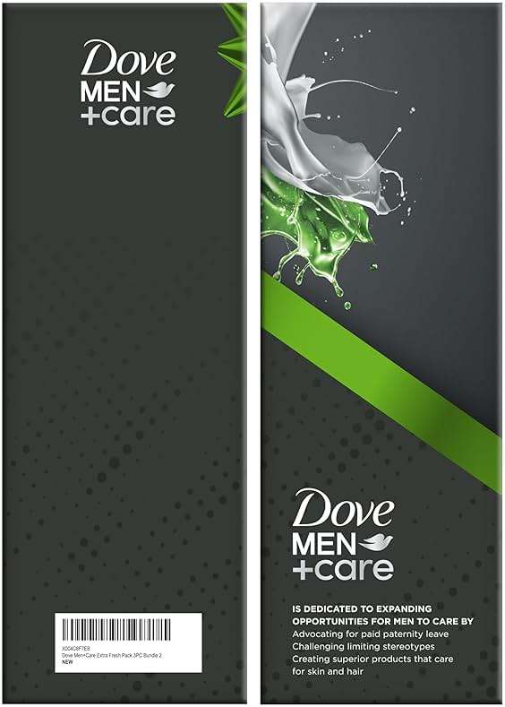 Dove Men + Care Bundle – Extra Fresh Body Wash & 72H Deodorant + Fresh + Clean 2-in-1 Shampoo and Conditioner, Citrus Scent (3 Piece Set) - Image 5