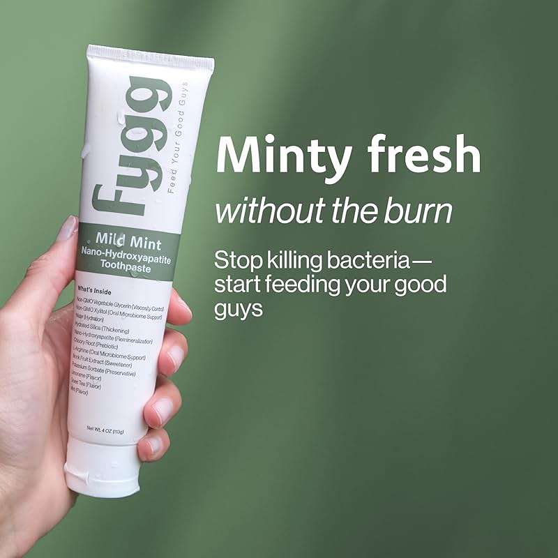 Fygg Fluoride Free Toothpaste, Nano Hydroxyapatite (Mild Mint) | Dentist Recommended - for Remineralizing, Whitening, & Sensitive Teeth - Premium Tooth Paste for Adults & Kids Oral Care (4oz) - Image 4