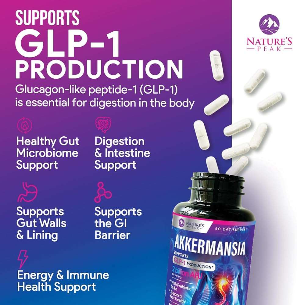 Akkermansia Gut Health Supplement - Premium Akkermansia Probiotic With Prebiotic Fiber - Akkermansia Muciniphila 2 Billion AFU Per Serving - GLP-1 Support for Women & Men, Bottled USA - 120 Capsules - Image 5