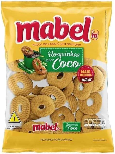 BRAZILIAN CORNER Coconut Cookies Mabel 1.32 Lb | Rosquinhas Sabor Coco Mabel 600g | Fresh & Crunchy Crisp Cookies with Yummy Coconut Flavor | Cookie Snacks for Kids and Adults, Coffee Time and More - Image 2