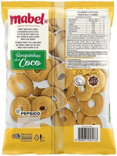 BRAZILIAN CORNER Coconut Cookies Mabel 1.32 Lb | Rosquinhas Sabor Coco Mabel 600g | Fresh & Crunchy Crisp Cookies with Yummy Coconut Flavor | Cookie Snacks for Kids and Adults, Coffee Time and More - Image 3