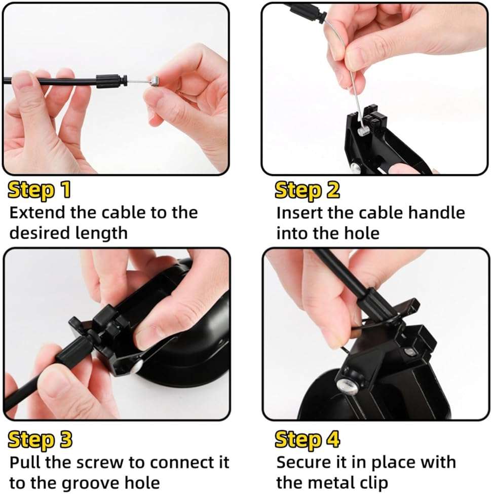 Acshio 2 Sets of Metal Recliner Release Pull Handle, Universal Heavy Duty Sofa Release Lever Pull Handle with Cable, Recliners Repair Replacement Parts Fits Most Furniture Recliner Couch Sofa Chair - Image 4