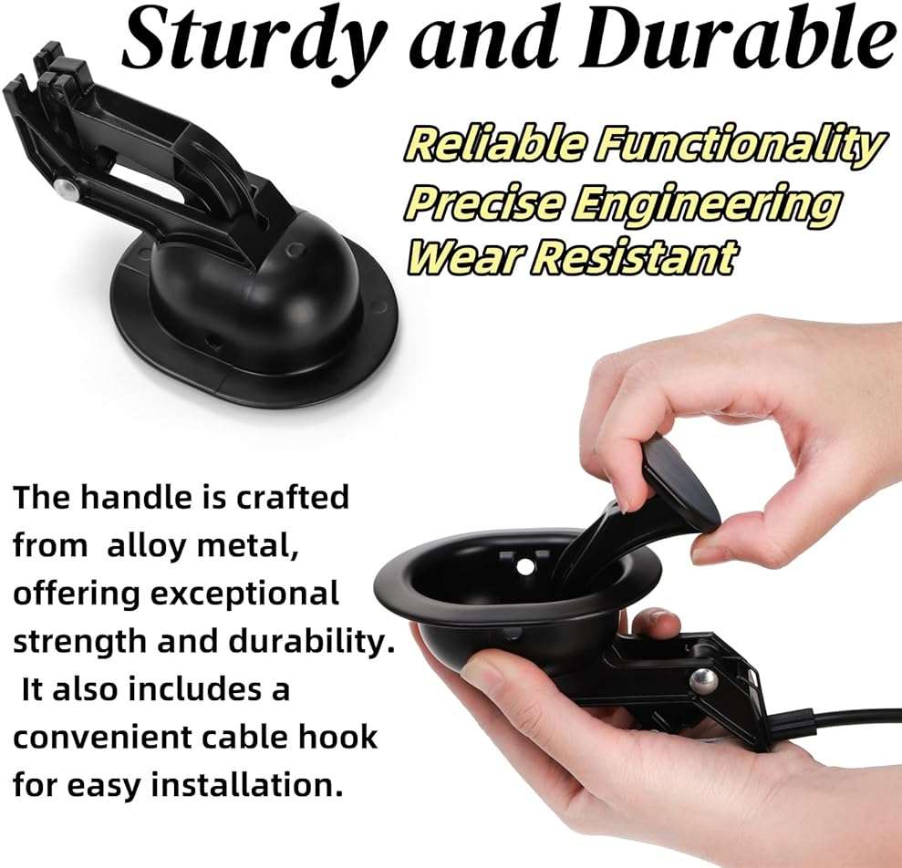 Acshio 2 Sets of Metal Recliner Release Pull Handle, Universal Heavy Duty Sofa Release Lever Pull Handle with Cable, Recliners Repair Replacement Parts Fits Most Furniture Recliner Couch Sofa Chair - Image 5