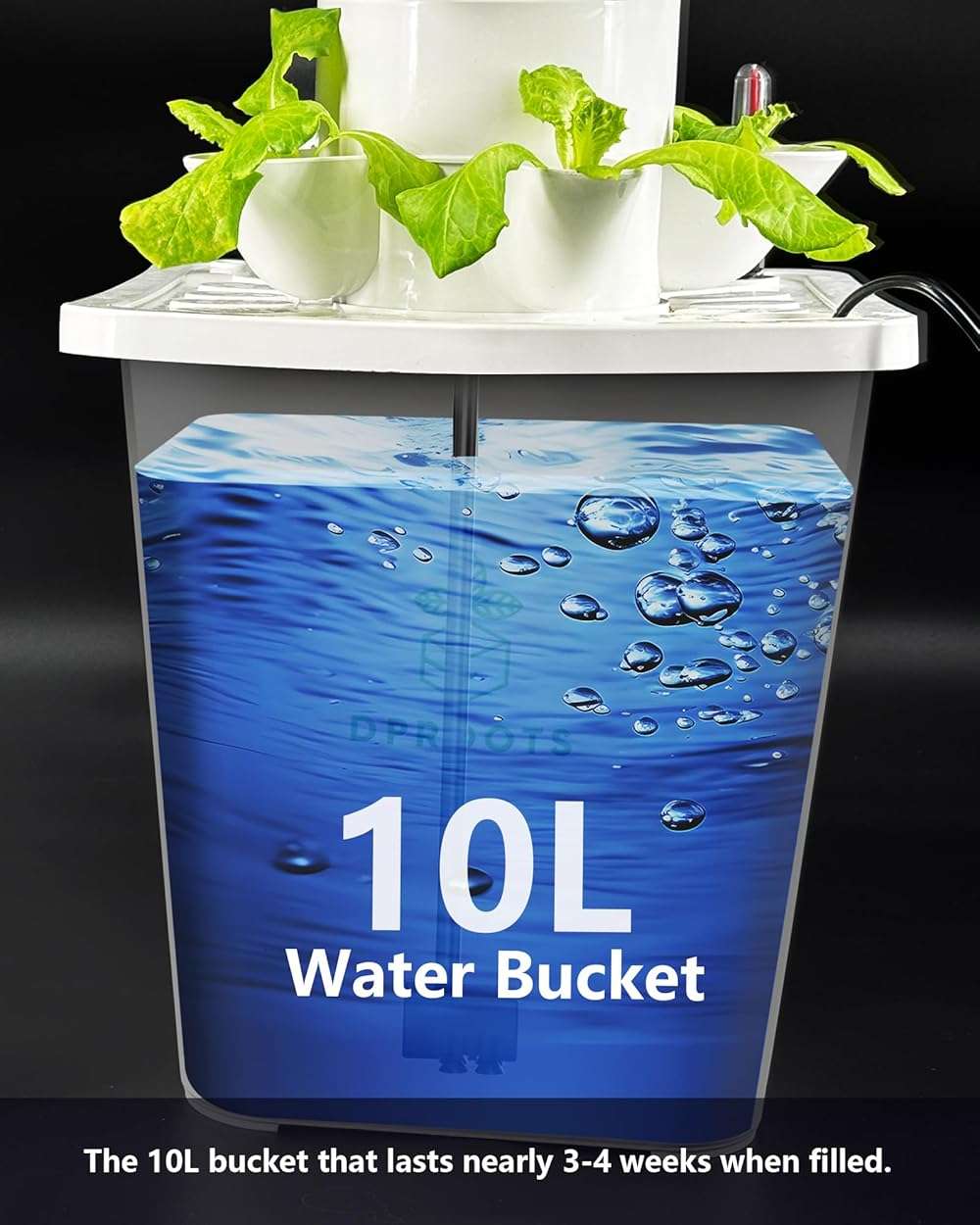 DPROOTS Hydroponic Tower Growing System,45 Pods Vertical Garden,Suitable for Indoor and Greenhouse, Grow Herbs and Vegetables,Houseplant Farming with Water Circulation and Automatic Timer - Image 2