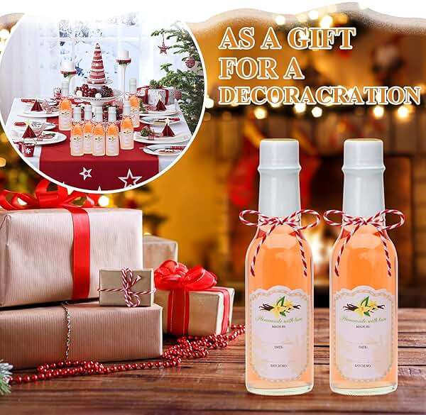 Hot Sauce Bottles 5 oz, Clear Woozy With Shrink Capsules, Small Wine Making With Lids for Bottling, Empty 5oz Glass Vanilla Extract With White Caps Set of 4 - Image 7