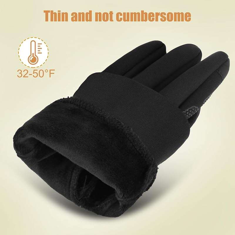 ihuan Winter Warm Running Gloves Women Men, Super Sensitive Touch Screen Fingers for Cold Weather, Thin Lightweight Liner Gloves for Ski, Snow, Hiking, Driving, Camping, Cycling Gift for Women Men - Image 2