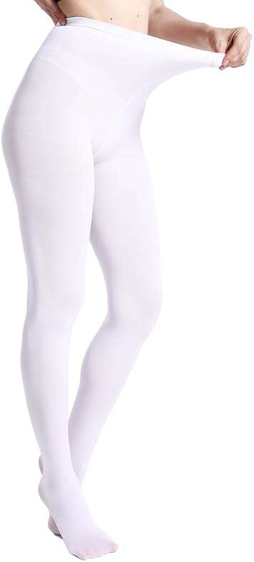 MATHACINO Women's 80D Solid Color Soft Semi Opaque Pantyhose Colored Tights High Waist Womens Tights - Image 2