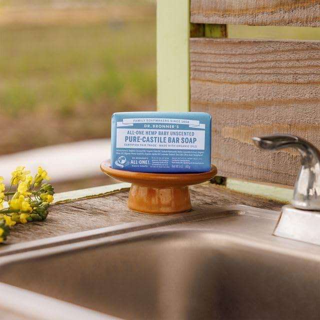 Dr. Bronner's Pure-Castile Magic Bar Soap- Made with Regenerative Organic Certified Oils- For Face, Body, Hair, Vegan Soap Bars for Men & Women- Variety 3-Pack, Peppermint Lavender, Unscented - Image 7