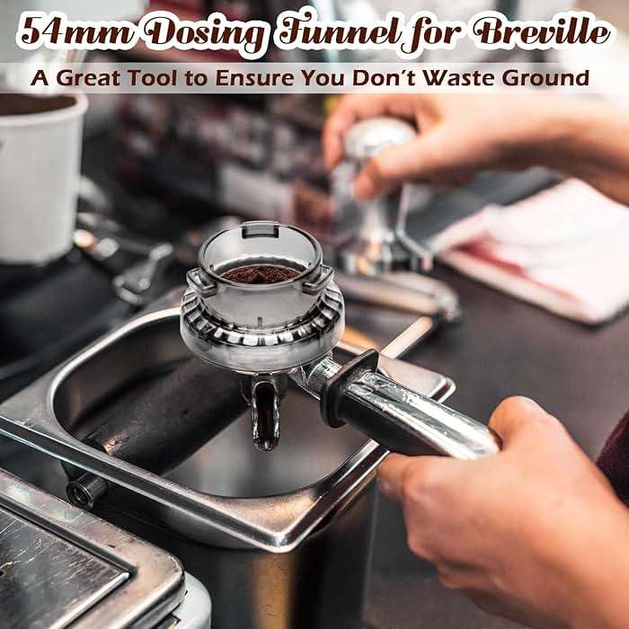 54 mm Dosing Funnel for Breville Barista Portafilters, Pletpet Dosing Funnel with 53.5mm Puck Screen Kit for Breville Espresso Accessories to Reduces The Mess - Image 7