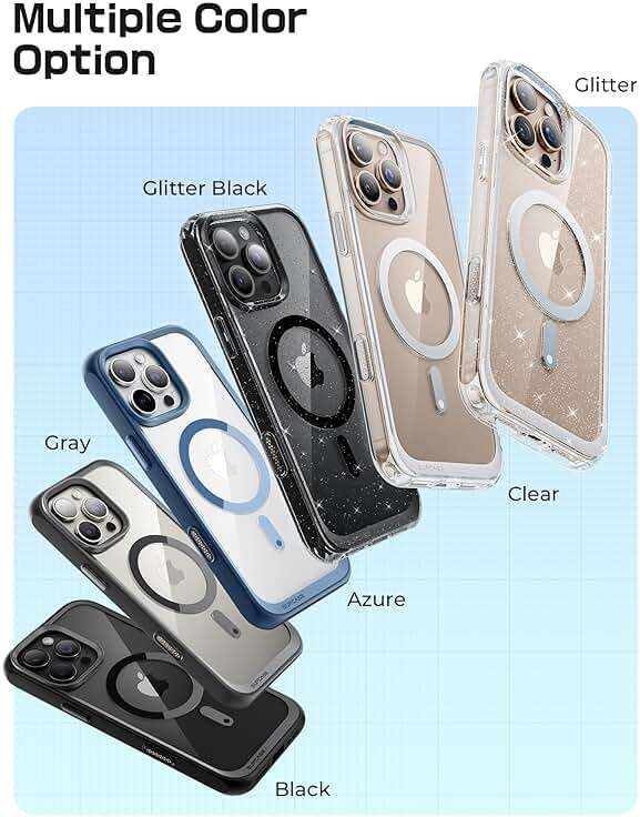 SUPCASE for iPhone 16 Pro Max Case with Camera Control Capture Button (Unicorn Beetle Mag), [Compatible with MagSafe] [Military-Grade Protection] Slim Clear Magnetic Phone Case (Black) - Image 8