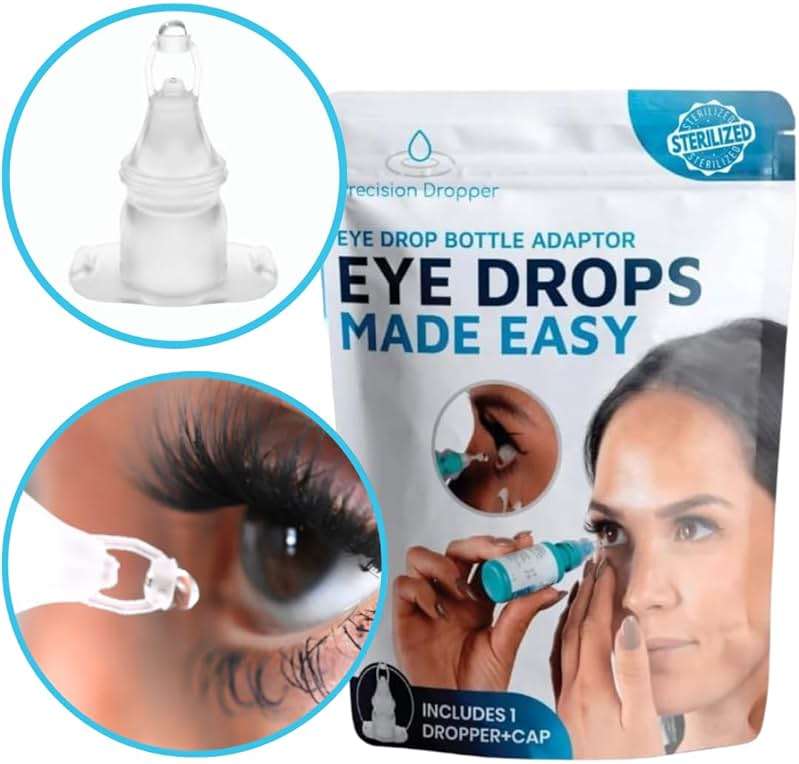 Precision Dropper - Eye Drop Assist Device – Mess-Free Eyedrop – No Head Tilt, Less Flinching, and Comfortable use - Compatible with Most Bottles - Eyedropper Dispenser (1-Pack) - Image 3