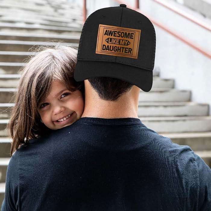 BETHEGIFT Fathers Day Gift for Dad from Daughter - Awesome Father Trucker Hat - Dad Birthday Gifts from Daughter - Adjustable Mesh Baseball Cap for Men, Papa, Stepdad - Image 4