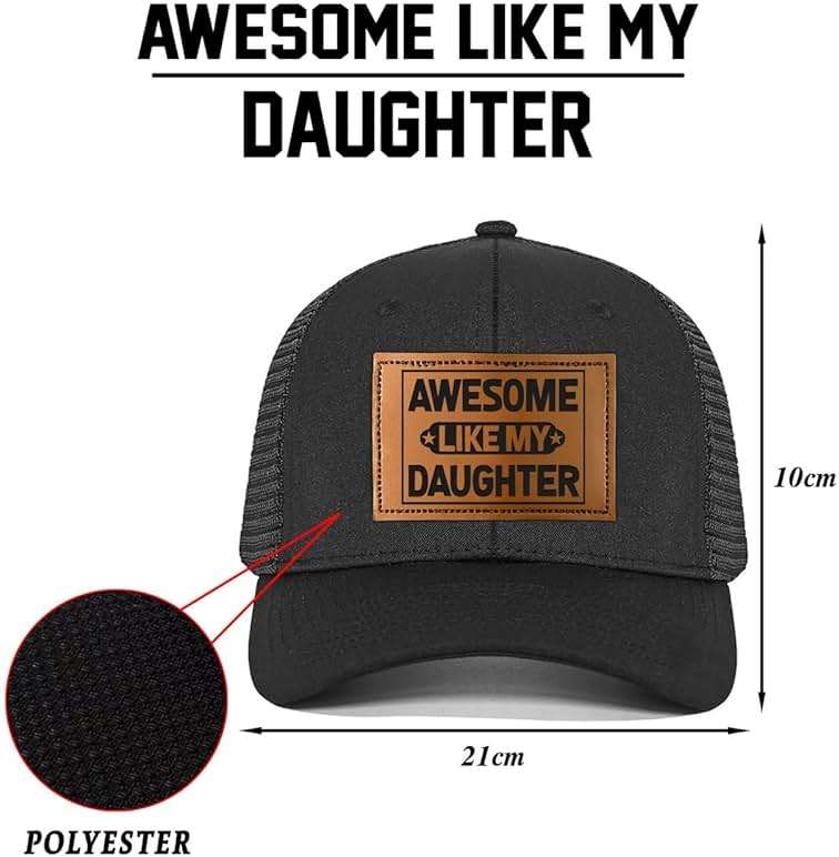 BETHEGIFT Fathers Day Gift for Dad from Daughter - Awesome Father Trucker Hat - Dad Birthday Gifts from Daughter - Adjustable Mesh Baseball Cap for Men, Papa, Stepdad - Image 6