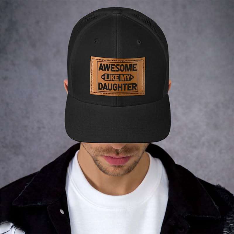 BETHEGIFT Fathers Day Gift for Dad from Daughter - Awesome Father Trucker Hat - Dad Birthday Gifts from Daughter - Adjustable Mesh Baseball Cap for Men, Papa, Stepdad - Image 9